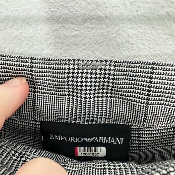 Emperio Armani Glen Plaid Striped Ankle Dress Pants Casual Office Career - Picture 6 of 10